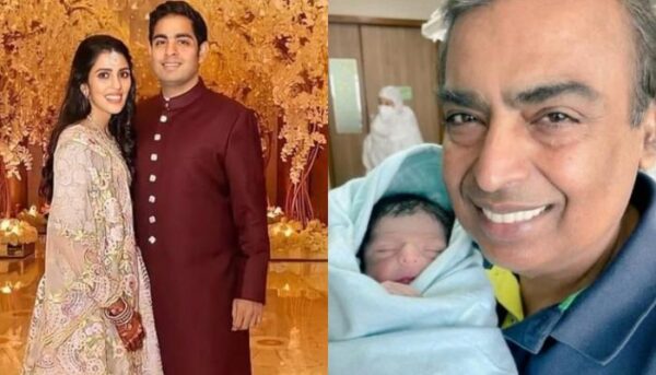 Akash Ambani And Shloka Mehta’s Son, Prithvi Turned One, Twins With His ‘Dadu’, Mukesh Ambani
